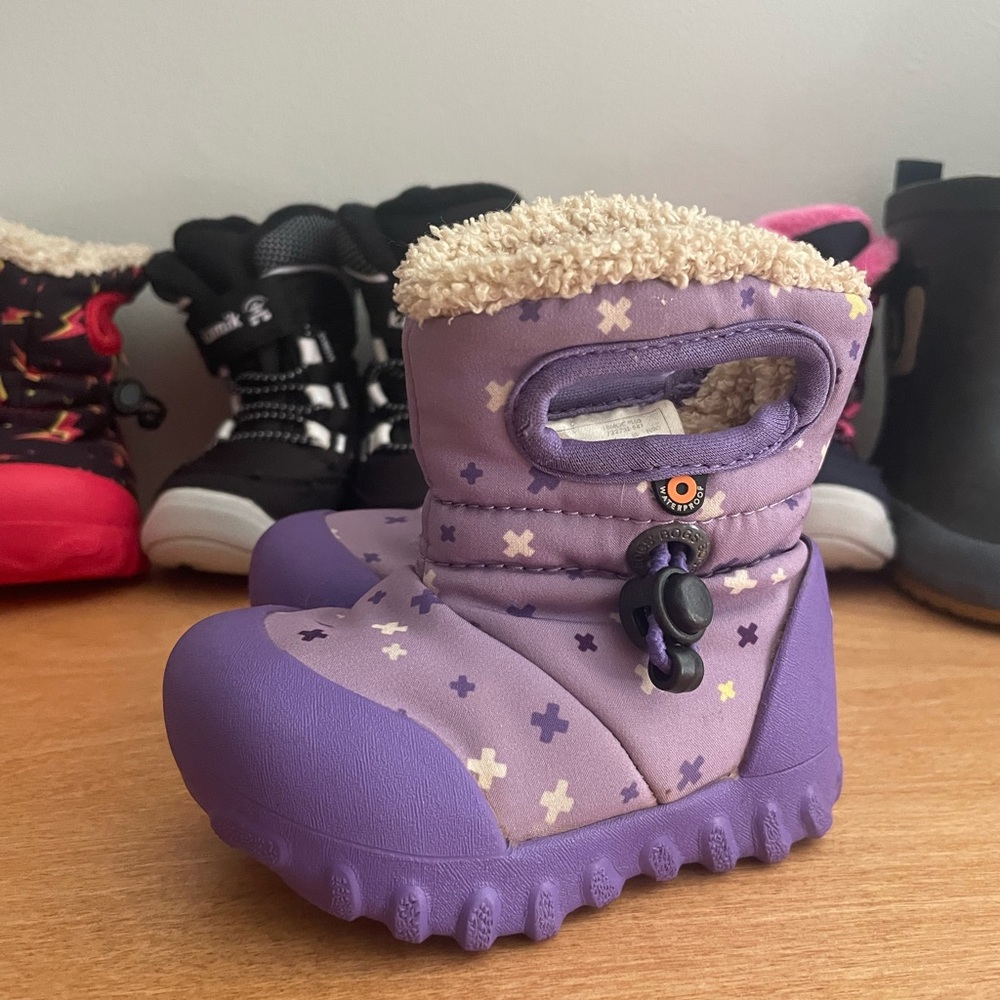 Cozy Purple Kids Snow Boots